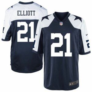 Nike Youth Ezekiel Elliott #21 Dallas Cowboys TB Alt Game Jersey - Navy NWT